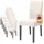 Intirilife Stuhlhusse Gemustert Beige 38-45 cm Sitzfläche und 45-65 cm Lehnenhöhe 6er Set