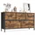 Songmics Sideboard 5 Schubladen vintagebraun / tintenschwarz