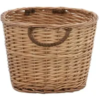 vidaXL Kaminholzkorb Holz 56 x 40 x 28 cm mit Tragegriffen Braun