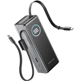 EcoFlow RAPID 25k Powerbank 25000 mAh, 170 W, – Integriertes Kabel, - Schwarz/Silber