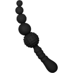 Kugelförmiger Analdildo aus Silikon, 20 cm, schwarz