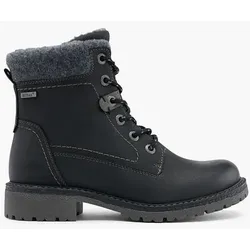 Komfort Schnürboots - Damen - schwarz