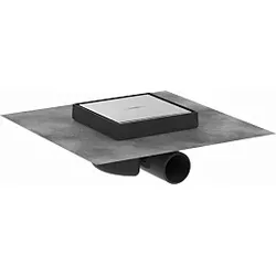 hansgrohe RainDrain Boden-Punktablauf 56112800 15x15cm Abdeckung, rückseitig befliesbar, Edelstahl