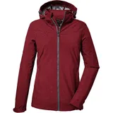 KILLTEC Damen Softshelljacke/Outdoorjacke mit abzippbarer Kapuze KOS 40 WMN SFTSHLL JCKT, rot, 42,