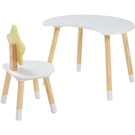 [en.casa] Kinderschreibtisch Lallega 90 x 60 cm Kiefer weiß