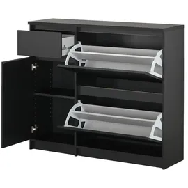 Möbel Kraft Naia 108,9 x 92,9 x 31,5 cm schwarz / mit Schubladen