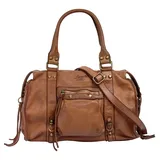 Samantha look Shopper echt Leder, Made in Italy braun