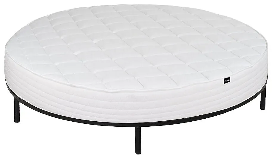 Matratzen-Lattenrost-Set - 220 x 220 cm - rund - Stärke 25 cm - ROMA von YSMÉE