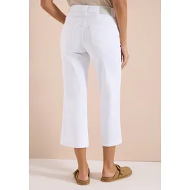 Cecil Wide Leg Jeans, mit Patch Pockets White 36, Länge 26, weiß, 78% Baumwolle, 21% Elastomultiester, 1% Elasthan, unifarben, 7/8-Länge, Jeans, High Waist, Topseller