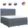 vidaXL Boxspringbett 180 x 200 cm Dunkelgrau