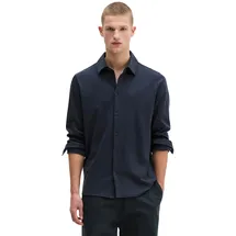 Marc O'Polo "aus weicher Bio-Baumwolle", Herren, Gr. XXL, schwarz (schwarz navy), Obermaterial: 100% Baumwolle, unifarben, regular fit, Shirts Blusenshirt