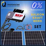 Balkonkraftwerk-Set - NEP- 600W Mini-Photovoltaik - 2 x 405- 410 W Modulen