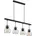 ETC Shop Vintage Pendelleuchte Hängelampe Esstisch Hängeleuchte Industrial schwarz Hängelampe Käfig Schirme Metall 4x LED 7W 806Lm warmweiß L 77 cm