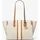 Michael Kors Becca Large Shopper Kunstleder Beige/Weiß