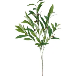Kunstzweig CREATIV GREEN "Olive", grün, H:120cm, Kunststoff, Kunstpflanzen, mit detailgetreuer Gestaltung
