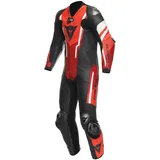 Dainese D-air Misano 3 Einteiler black red fluored Gr. 50 Airbagkombi Lederkombi