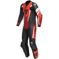 Dainese D-air Misano 3 Einteiler black red fluored Gr. 50 Airbagkombi Lederkombi