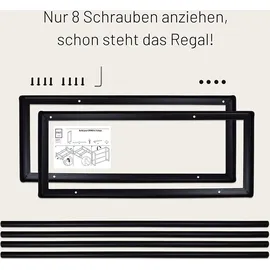 D&D Living Getränkekistenregal 104 x 32 x 82 cm Schwarz