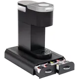 Mind Reader Anchor Collection Kaffeekapselschublade mit 2 Schubladen, 24 Kaffeekapseln, kompatibel mit Keurig Mini-Serie, Arbeitsplatten-Organizer, Kaffeemaschinenbasis, Schwarz