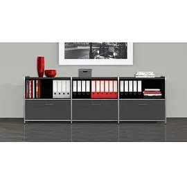 Kerkmann Konferenztisch Lago anthrazit rechteckig, T-Fuß-Gestell chrom, 200,0 x 100,0 x 72,0 cm