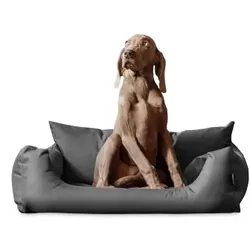 Tierlando NEMO Hundebett Hundesofa S M L Hundekorb Katzenbett 65 80 100cm grau/ grau 65 cm, 20 cm, 50 cm