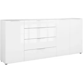 manjana möbel Sideboard Style 225 x 98,7 x 40 cm Weiß