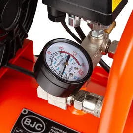 BJC Druckluft Kompressor 24L 8 BAR Ölfrei Luftkompressor 2 Kolben Flüsterkompressor Abschaltautomatik