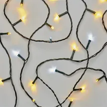 EMOS LED-Weihnachtslichterkette blinkend, 18 m, innen und außen, warm/kaltweiß, Timer