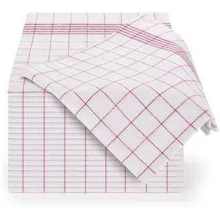 Blumtal Premium Geschirrtücher 10er Set 50x70cm - Küchentücher Baumwolle - OEKO-TEX zertifizierte Geschirrhandtücher - Abtrockentücher Küche - Geschirrtücher rot - waschbar bis 95°C - Handtücher Küche