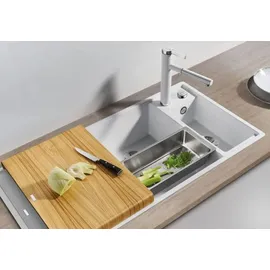 Blanco Axia III 6 S links anthrazit + Excenterbetätigung + InFino + Holzschneidbrett