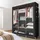 Intirilife Eckschrank 130 x 175 x 45 cm Schwarz