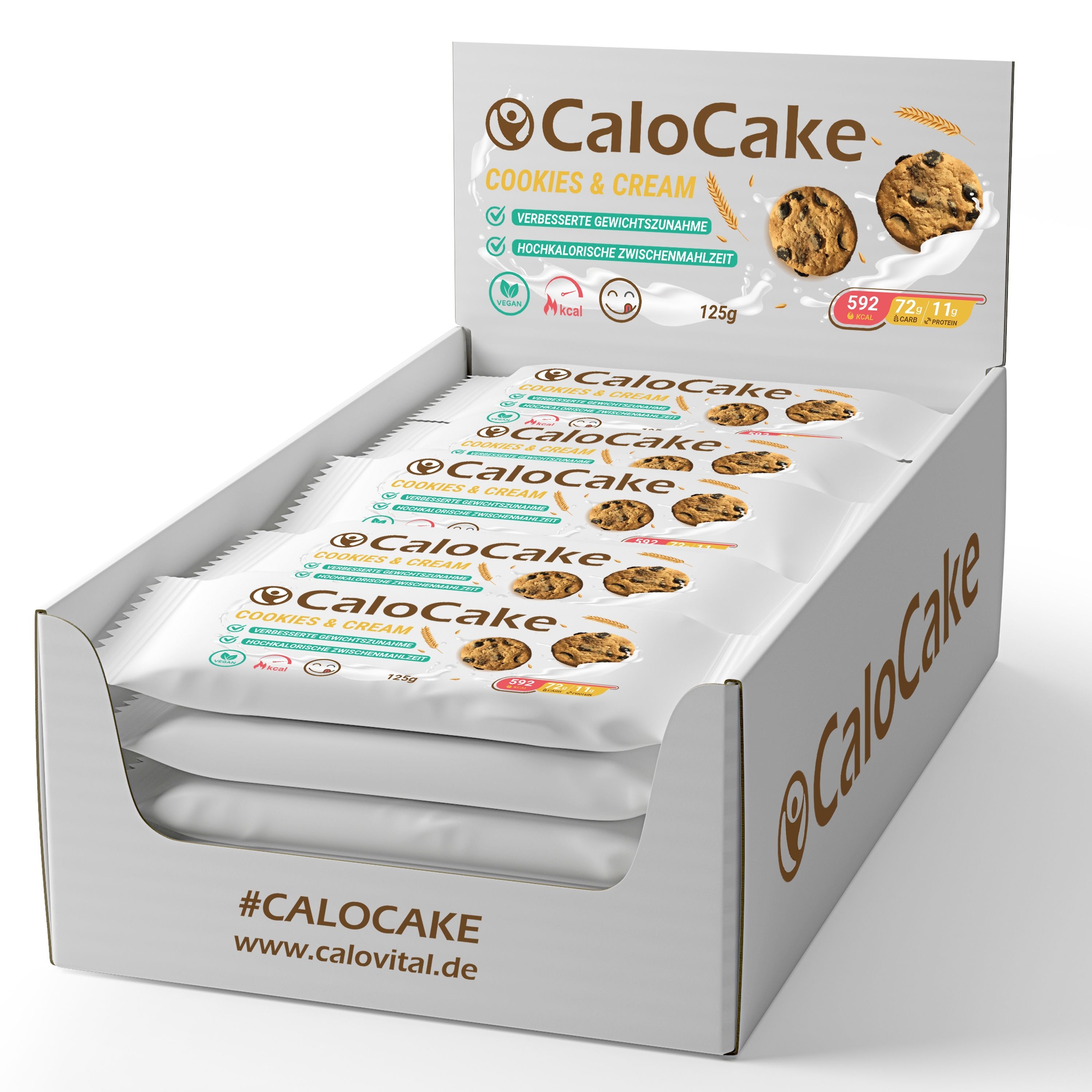 CaloCake CaloVital | Ausdauer- & Energieriegel als hochkalorische Nahrung für Gewichtszunahme Riegel 3000 g