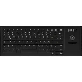 CONTOUR Ultraflache Trackball-Tastatur DE schwarz (AK-4400-TU-B/GE)