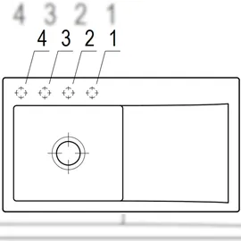 Villeroy & Boch Subway Style 50 links weiß alpin + Excenterbetätigung