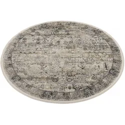 Teppich OCI DIE TEPPICHMARKE "BESTSELLER TADI", grau (goldfarben, grau), H:8mm Ø:160cm, Viskose, Teppiche, Wohnzimmer