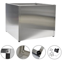 Köhko Köhko® Designer Pflanzkübel aus Edelstahl Pflanzgefäß QUADER 80x80x50