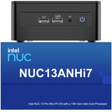 Intel NUC 13 Pro NUC13ANHi7 Arena Canyon Mini PC, Core i7-1360P, 32GB RAM, 2TB SSD, Mini Computer Windows 11 Pro für Business Home Office, Unterstützung 8K/4K Quad Display/WiFi 6E/BT 5.3/Thunderbolt 4