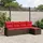 vidaXL Gartensofa-Set 5-tlg. braun Polyrattan