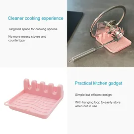 Intirilife Kochlöffelablage Rosa 14 x 12,5 x 4,8 cm Kunststoff