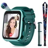 4G Smartwatch Kinder mit GPS und Telefon, Smart Watch Kinder mit WLAN Videoanruf Kamera SOS, IP67 Wasserdicht Kinder Smartwatch mit GPS Echtzeit-Ortung,Musik-Video-Player,Alarm (Grün, T45)