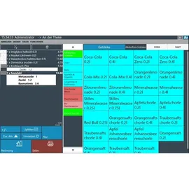 Blitzkasse 15" All-in-ONE Kassensystem für Gastronomie: Restaurant, Biergarten, Cafe: Touschscreen, Bondrucker