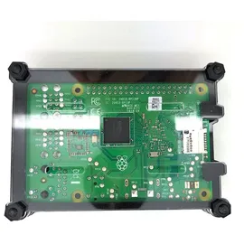 BerryBase Gehäuse für Raspberry Pi 3B+, 3B, 2B mit Lüfter, stackable, transparent/schwarz