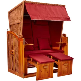 Intergrill Webavita Strandkorb 2-Sitzer Sophia Ostsee Rot