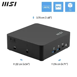 MSI CUBI NUC AI 1UMG-023DE - Intel® CoreTM Ultra 5 125H 16 GB 512 Onboard Graphics Windows 11 Pro