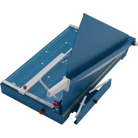 DAHLE 517 Hebel-Schneidemaschine mit manueller Bügelpressung (550 mm bis DIN A3, Schnitthöhe 3,5 mm, Metalltisch) Blau