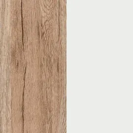 Rauch Schwebetürenschrank Quadra 226 x 230 x 62 cm Eiche/Glas Weiß