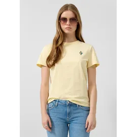 QS T-Shirt mit Stickerei - gelb - S