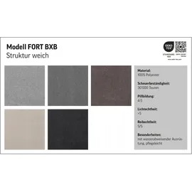 Cotta Boxspringbett COTTA "Fort mit Bettkasten, inkl. Topper", grau (hellgrau), B:201cm L:228cm, 100% POLYESTER (PES), Komplettbetten, Boxspringbett, erhältlich in verschiedenen Breiten (160cm, 180cm & 200cm), Topseller