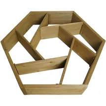 Mendler Pflanzkasten HWC-L70, Blumentopf Blumenbeet 7 Fächer, eckig 100x87cm Outdoor Tanne Holz MVG-zertifiziert, braun