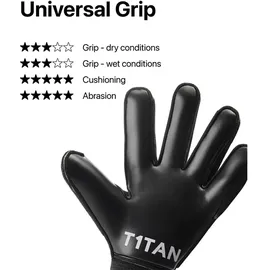 T1TAN Classic 1.0 Black-out Torwarthandschuhe mit Fingerschutz - Black-Out - 10